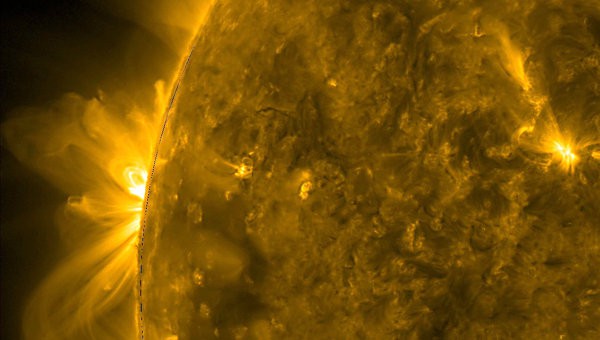 НАСА опубликовало изображение двух активных областей на Солнце