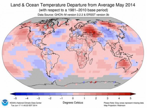 Минувший май стал самым жарким за всю историю метеонаблюдений