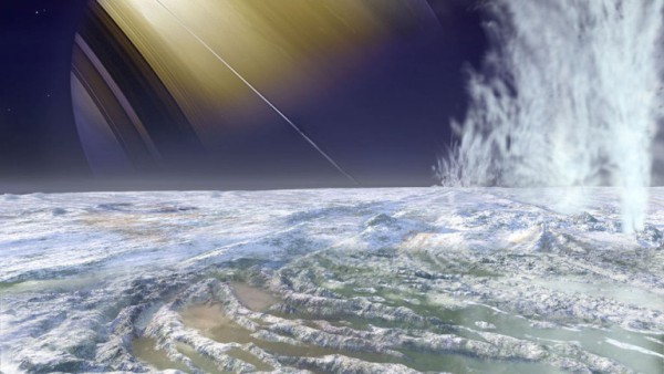 NASA: Расположение гейзеров на спутнике Сатурна выдало существование скованного льдом моря с приливами и отливами