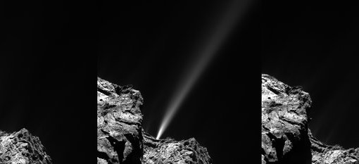 Ученые сфотографировали струю, вырвавшуюся с кометы Чурюмова — Герасименко