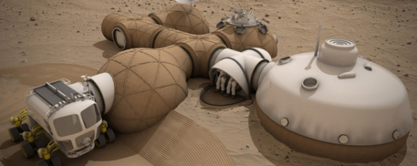 NASA показало жилые дома будущих колоний Марса