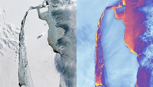 В Антарктиде спутники зафиксировали разрушение мега-айсберга 