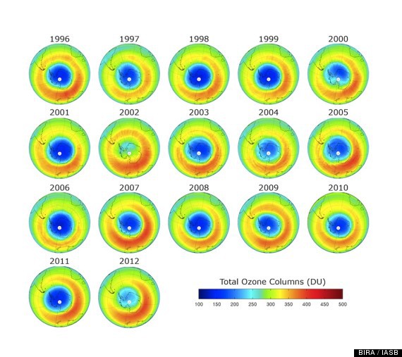 Озоновая дыра впервые начала затягиваться